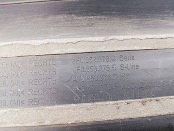 фото thumb №12, Планка пороговая накладка a6 c6 s-line правая зад