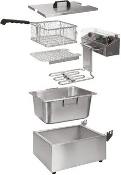 ДВУХКАМЕРНАЯ ФРИТЮРНИЦА С КРЫШКОЙ 2x3,5л