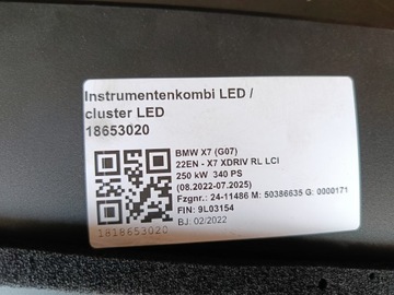 фото thumb №6, Екран дисплей монітор bmw 5a5a621 5a93257 g05 g07 g09 англієць jak новий