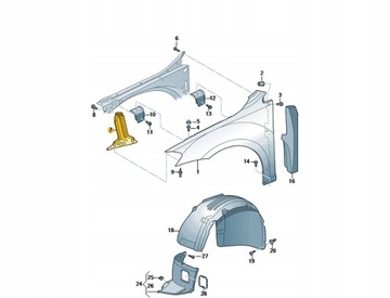 фото thumb №8, Крепление крыльев левая golf vii 5g0821135b aso