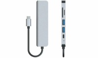 Док-станция TECH-PROTECT V4-Hub 6в1 Серый