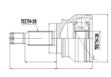 фото thumb №2, Npz-ch-003 nty шарнір зовнішній dodge caliber 06- /двигуни дизель/