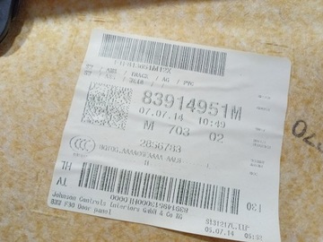 фото thumb №6, Bmw 3 f30 f31 оббивка двері зад ліва задня боковина