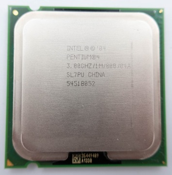 Процессор INTEL PENTIUM 4 3,00 ГГц/1 М/800 SL7PU s775