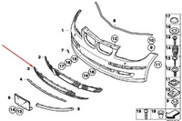 фото thumb №9, Bmw 1 e87 бампер передній нижній середній решітка радіатора 51117182367 7182367