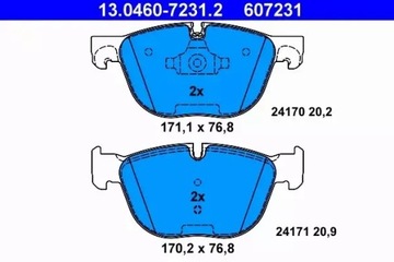 ATE ПЕРЕДНИЕ ДИСКИ+КОЛОДКИ BMW X5 E70 F15 332MM