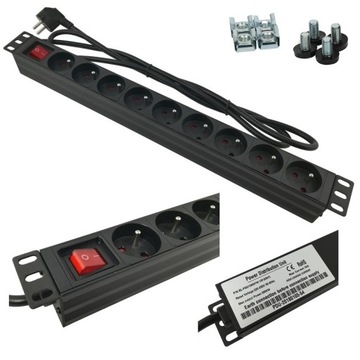 Listwa zasilająca 230V do szafy RACK 19