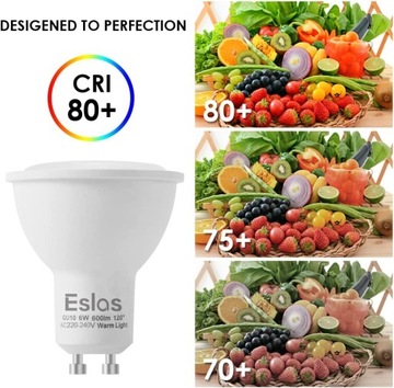 Светодиодная лампа GU10 SMD 2835 6W 60W теплый белый