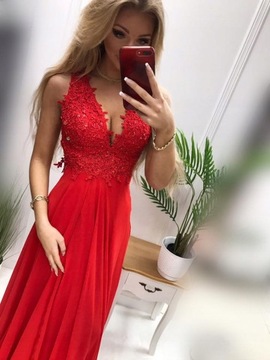 Justin2 Васильковое ДЛИННОЕ ПЛАТЬЕ с GUIPURA свадебное S
