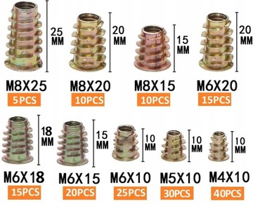 170x ДВУХРЕЗЬБОВАЯ СОЕДИНИТЕЛЬНАЯ МУФТА ДЛЯ ВИНТОВ ПО ДЕРЕву M4/M5/M6/M8