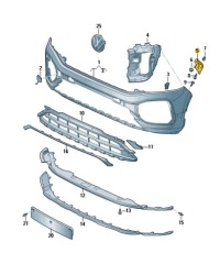 фото thumb №2, Направляющая направляющая бампера vw t-roc fl pl