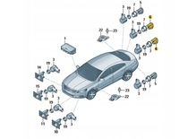 фото thumb №1, Корзина кронштейн датчика pdc задняя левый правый внутренний середина vw passat cc