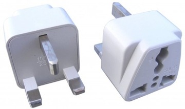 ADAPTER PODRÓŻNY PRZEJŚCIÓWKA WTYCZKA EU-UK GNIAZDO Angielskie za granicę