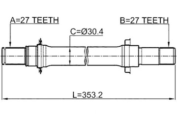 фото thumb №2, Febest піввісь ліва honda hr-v gh4 2000-2005 eu