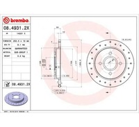 фото thumb №1, Brembo диск тормозная 252,5x10 p ford australia