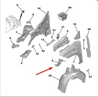 фото thumb №10, Opel combo e peugeot rifter 19-23 кронштейн кронштейн крыла правый tc110