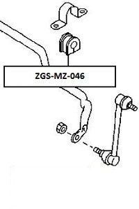 фото thumb №3, Резиновый элемент тяга стабилизатора задняя 2szt mazda tribute ep 01-
