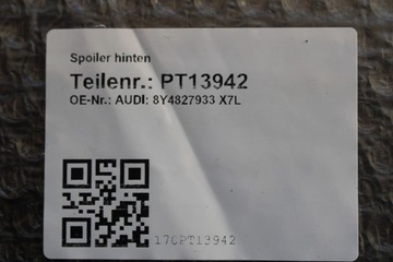 фото thumb №10, Audi a3 sportback спойлер крышки 8y4827933 багажник