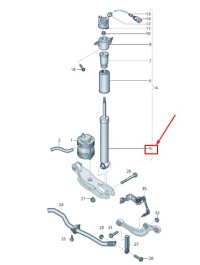Купити Audi q7 4m задній ліва gas shock абсорбер 4m0616031ag, фото thumb