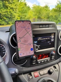 фото thumb №15, Кронштейн na телефон peugeot partner i citroen berlingo чёрный mat