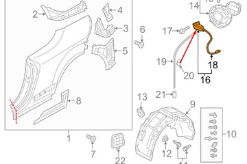 фото thumb №8, Амортизатор двигателя блокировка крышки заливка топлива audi q3 8u 8s0862153a новый ory
