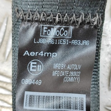 фото thumb №9, Ford mustang mach-e 2023 ліва сторона pas безпеки сидіння заднього