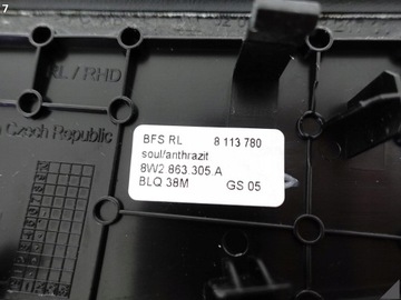 фото thumb №8, Audi a5 s5 f5 8w6 a4 s4 8w0 b9 15- ліві обшивка консолі середньої шкіра uk