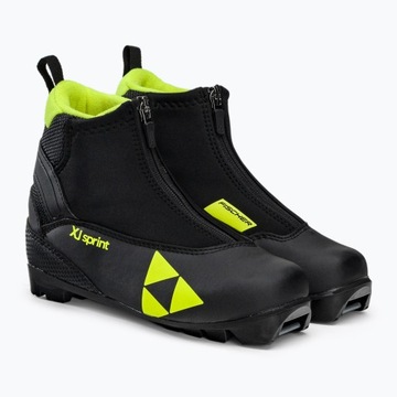 Детские ботинки для беговых лыж Fischer XJ Sprint, черно-желтые, 38 EU