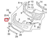 фото thumb №4, Заглушка фаркоп бампера перед do mercedes w164 ml x164 gl