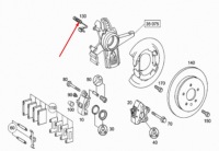 Mb m-class w163 rear left brake pad износ датчик a1635401417 Цена, фото thumb
