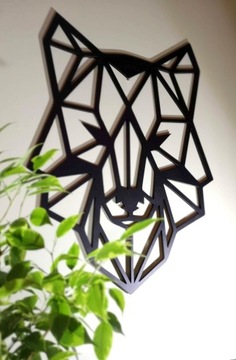 WILK 80cm geometryczny DEKORACJA ŚCIENNA ażurowy DUŻY panel na ścianę