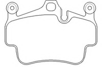 фото thumb №1, Гальмівні колодки гальмівний. porsche 911 997 04- задня