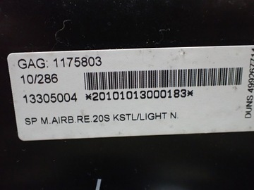 фото thumb №10, Подушка подушка безопасности зад opel insignia a 2010r 2.0 универсал 13305004 11051