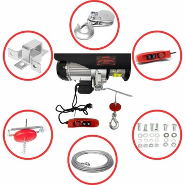 Dragon Winch Электрическая канатная лебедка 230В | 400/800 кг