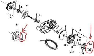 ВАРИАНТ ГАЙКИ СЦЕПЛЕНИЯ Quad ATV TGB AVENGER 400cc OEM!
