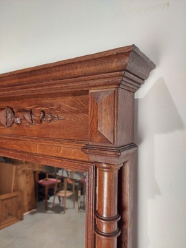 СТИЛЬНОЕ ЭКЛЕКТИЧНОЕ ЗЕРКАЛО В ДУБОВОЙ РАМКЕ, ДУБ XXL, 162 СМ, 1920 г.