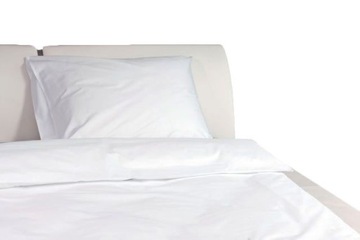 POŚCIEL BIAŁA HOTELOWA DOM 160x200 BAWEŁNA 150G/m2