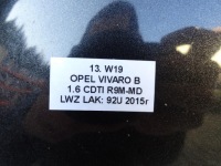 фото thumb №13, Капот кришка двигуна перед лак 92u opel vivaro b talento nv300