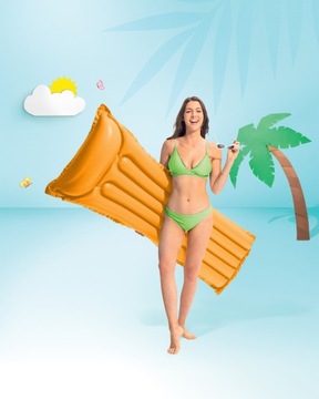 Materac Dmuchany do Wody Pływania Opalania Basenu Leżak Plażowy 59703-3 POM