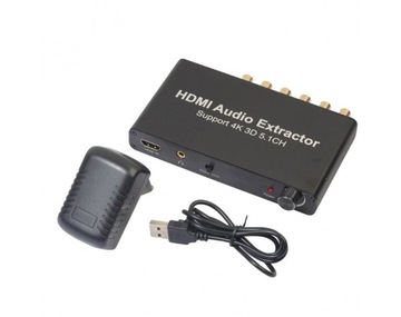 Аудиоэкстрактор 5.1 из HDMI в объемный звук + наушники