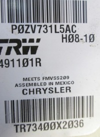 фото thumb №12, Chrysler town country pas левый правый ii iii ряд dodge grand caravan задняя