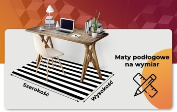 Do wnętrz ochronna mata pod krzesło Poziome linie