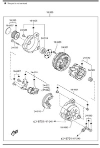 фото thumb №1, Генератор mazda cx-9 tc 2,5l turbo новый оригинальный номер
