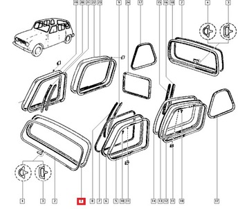 фото thumb №7, Прокладка стёкла renault 4 7700656274