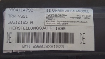 фото thumb №8, Подушка подушка безопасности пассажира bmw z3 3984114792
