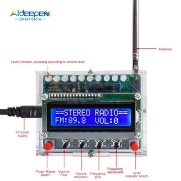 Радиоэлектронный комплект DIY RDA5807 Цифровой FM-радиоприемник