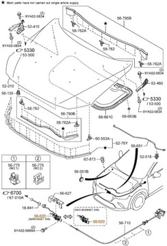 фото thumb №4, Замок капота перед mazda cx-3 dk db4b56620c оригінал