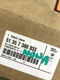 фото thumb №9, Стекло дверь левый задняя bmw x3 g01 f97 7388833