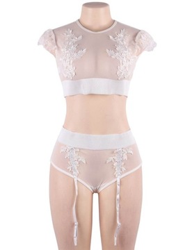 Кружевной комплект Isabell — белое, женское нижнее белье, размер XS/S