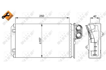 фото thumb №16, Отопитель 157x250x42, з элементами монтажными easy fit peugeot 405